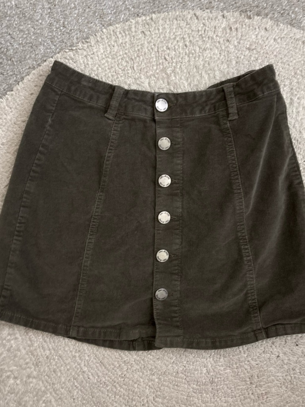 Olive green corduroy mini